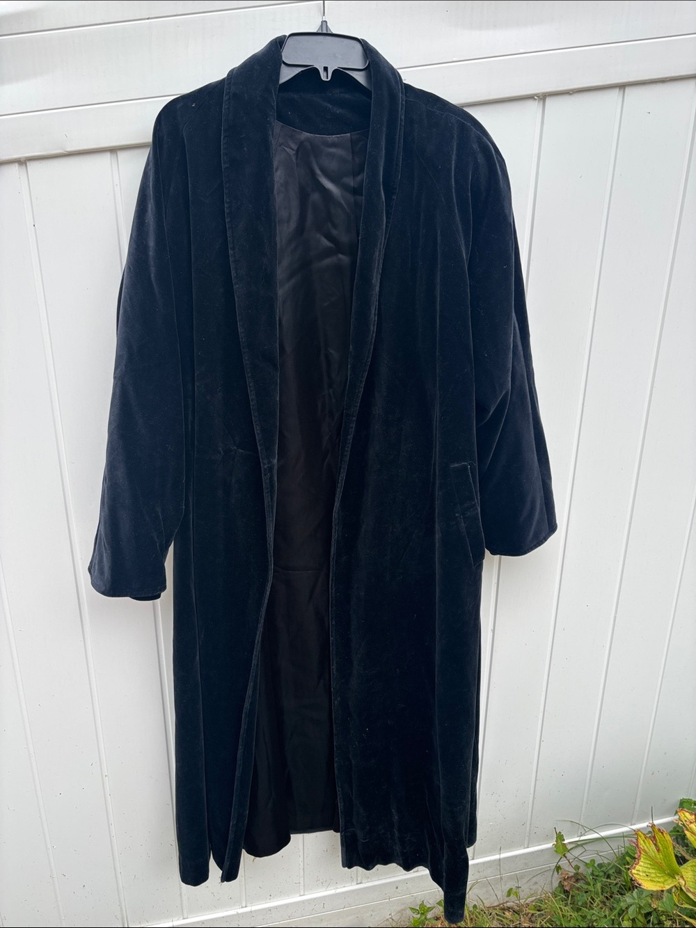 Talbots Black Velvet Trench Coat